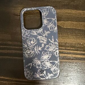 iPhone 15 Pro Floral Pattern Phone Case - Purple